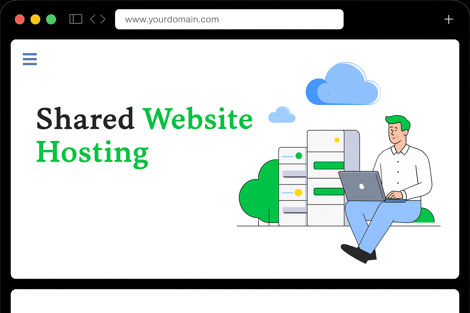 Shared hosting illustration